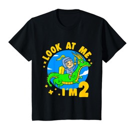 Kids 2 Years Old Birthday Boy Dragon & Knight - 2nd B-Day Party T-Shirt