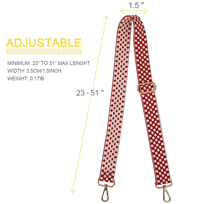 Adjustable Handbag Strap Wide Purse Strap Replacement Shoulder Crossbody Bag