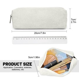 YZROHYI Pencil Case Corduroy, Study Pencil Case Teenager, Small Pencil Case, Adult Pencil Case, Small Pencil Case, Pencil Case, Pencil Case, Pencil Case, School Pencil Case, White, briefcase