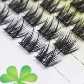 Vayator False Eyelashes D Curl Thickness 0.07mm Reusable Individual Extensions eyelashes Fake Eyelashes Wide stem Fluffy Eyelashes Clusters False Eyelash Clusters Natural Soft Dramatic Fake lash (10mm)