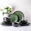 LERATIO Ceramic Dinnerware Sets for 4,Handcraft Stoneware Plates and Bowls