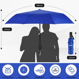 Seniny Windproof Travel Umbrella, Automatic Umbrellas for Rain, Portable & Compact Umbrella for Backpack, Strong UV Umbrella for Protection, Folding Small Umbrella for Car, Sun Umbrella for Walking