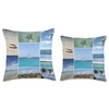 Isla Saona Caribbean Photo Collage by stine1 Throw Pillow