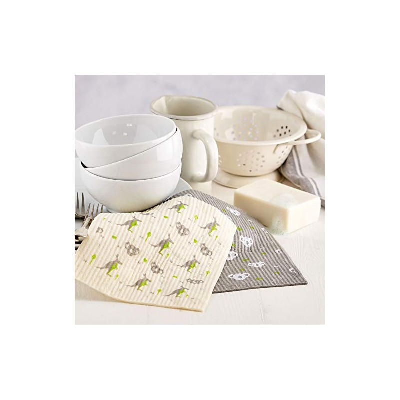 Eco Living Eco Compostable Sponge Cleaning Cloths, biodegradable, 100% plastic