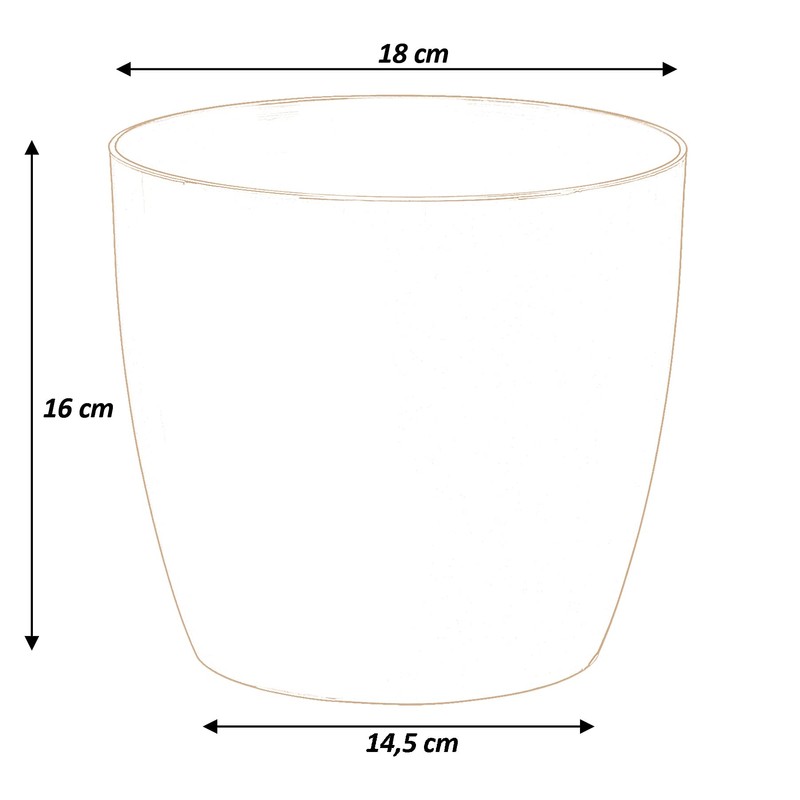 Tymar Pack of 2 Round Shape Planter (Red, Diameter 18