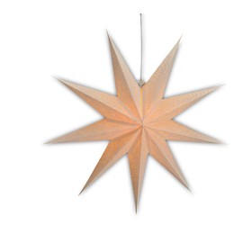 Illuminated 5-Point Star in White - 60 cm Paper Star, Christmas Star including Cable with Switch, 3.5 Metres