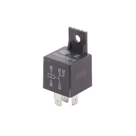 HELLA 933791121 12V, 5 Pin, Mini ISO Relay with Dual (87) Load Connections, Multi