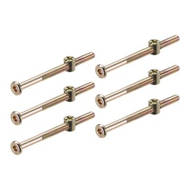 uxcell M6 x 70mm Furniture Bolts Nut Set Hex Socket Screw with Barrel Nuts Phillips-Slotted Zinc Plated 6 Sets