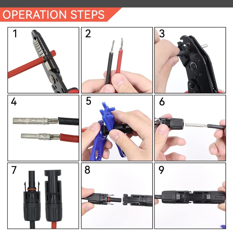 HKS Solar PV Cable Crimping Tool for Solar Connectors, AWG14-10