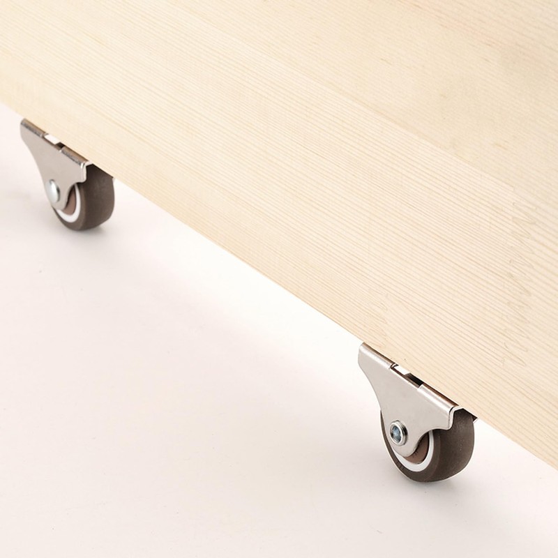 WANLIAN Mini Fixed Caster Wheels 1.25 Inch, Silent Bearing Small