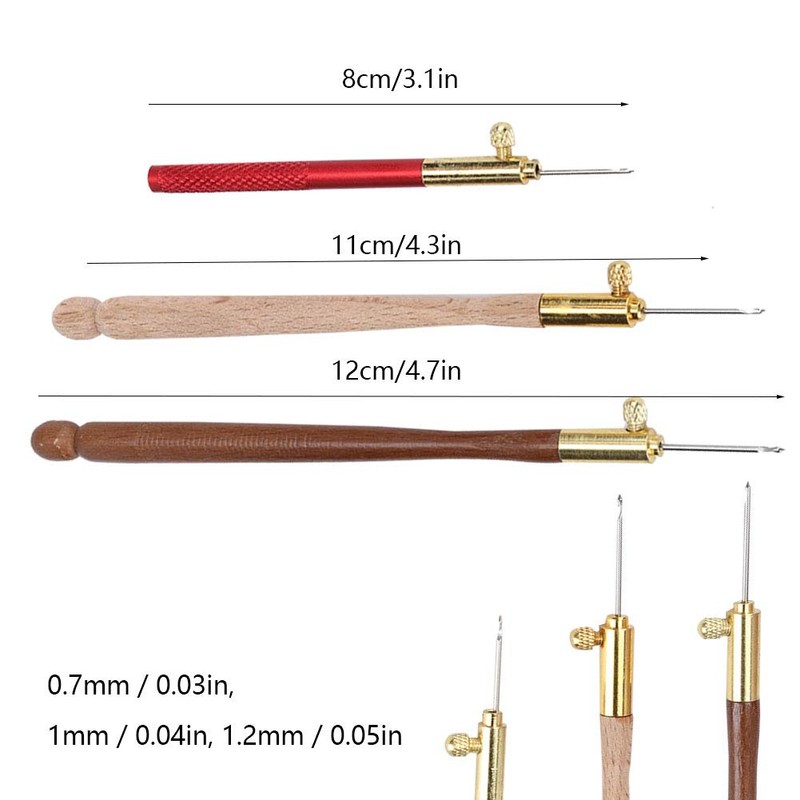 Fydun Crochet Hooks, Locking Needle for Embroidery Beads Knitting DIY