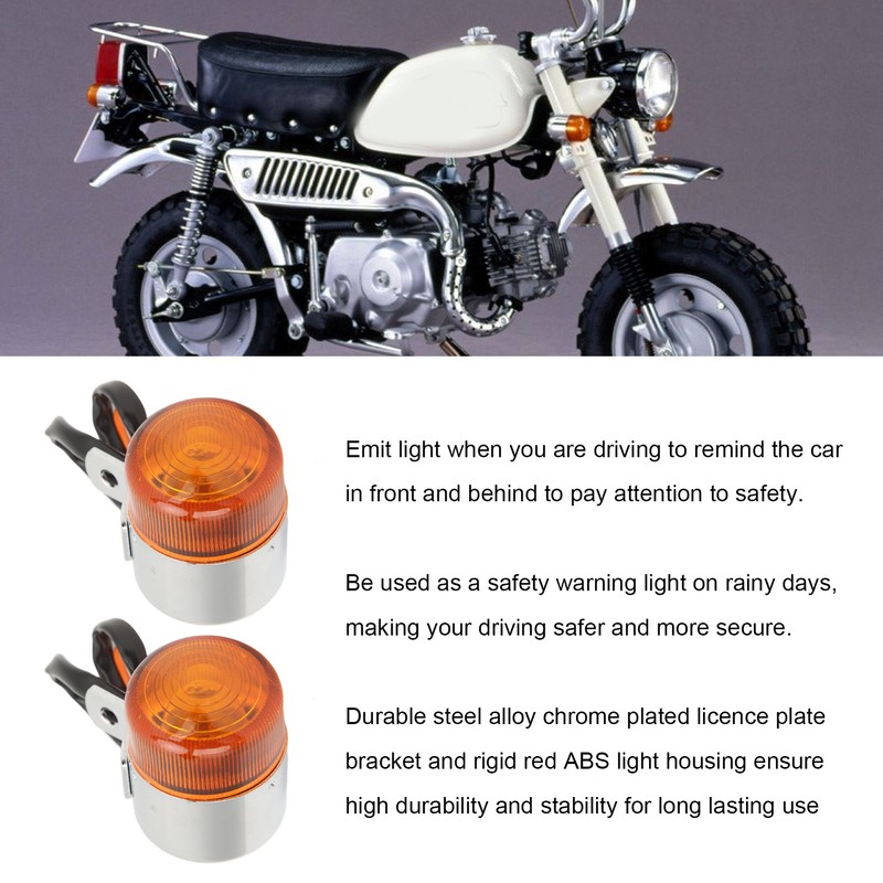 1Pair Motorcycle Turn Signal Light 6V Stylish Sturdy High Brightness