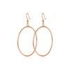 Rose Gold Plated Large Hoop Earrings for Women Sterling Silver
