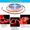 Tesfish LED Strip Lights 24V, Band COB Red 16.4ft 320