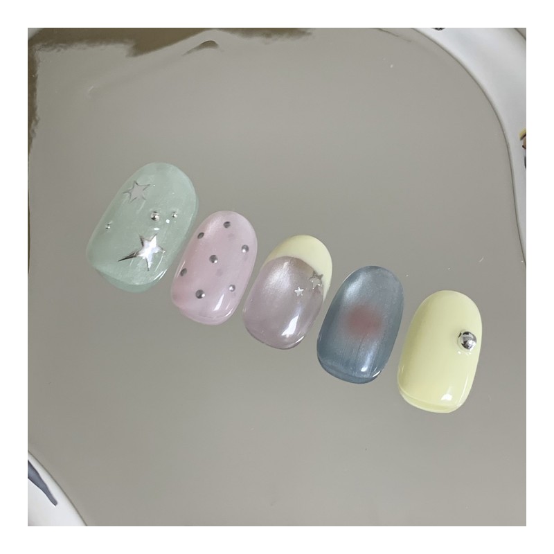 [Handmade Nail Tips] Dream Star Glow✨ Nail Tips - Almond