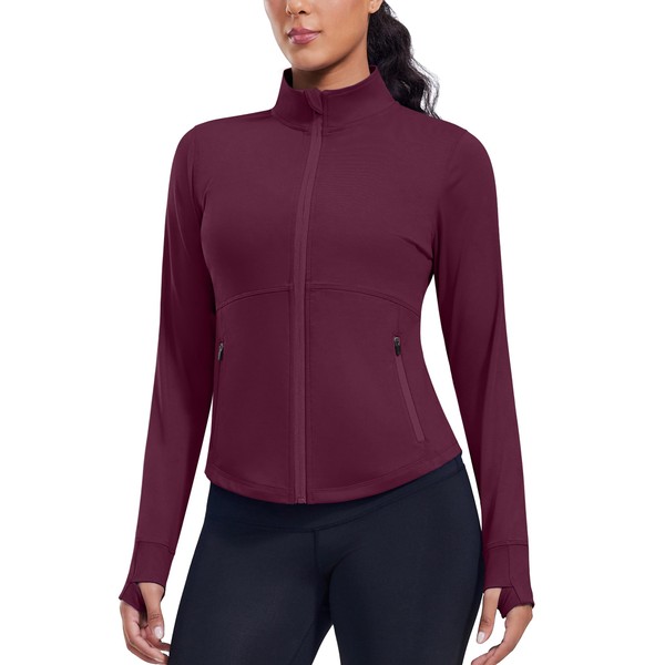 PINSPARK Woman Workout Athletic Jackets Comfy Running Gym Jackets with