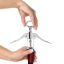 HIC Bar Classic Winged Corkscrew, For Natural and Synthetic Corks
