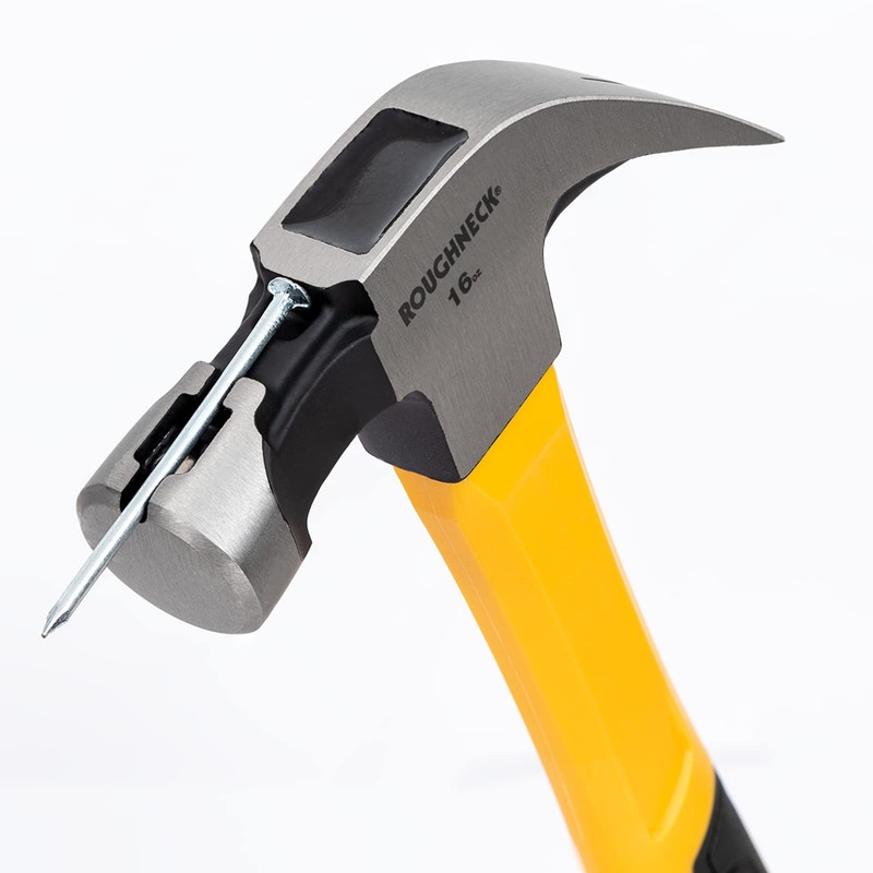 Roughneck ROU11105 Claw Hammer Fibreglass Shaft 454g (16oz), Black and