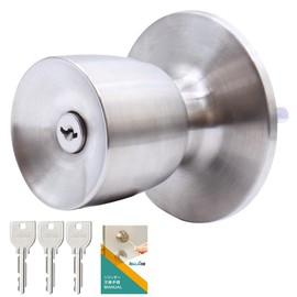 MIWA Miwa Lock 145HM for Outdoor Side Door Knob Only 145HMD-1-KB Replacement with Key, Entrance U9, Door Thickness 25~28mm, Replacement Instructions Included