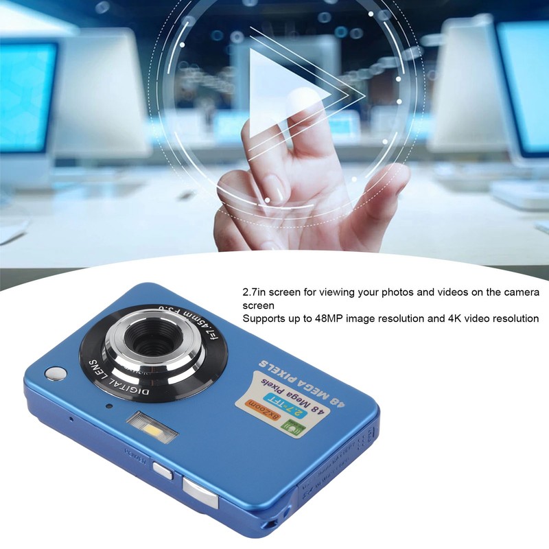 4K Digital Camera 48MP 2.7in LCD Display 8x Zoom Anti