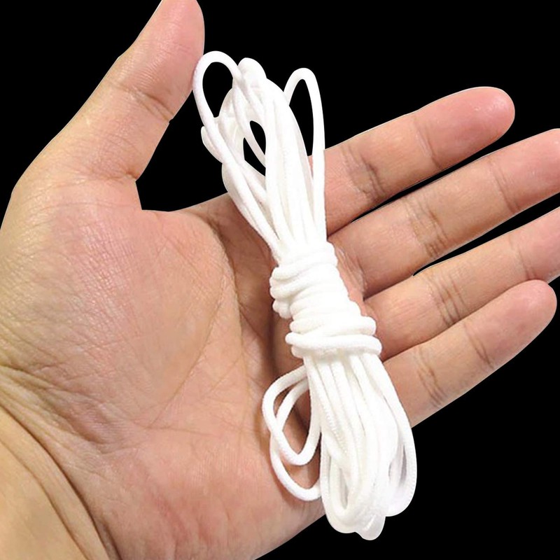 WedDecor 3mm Wide White Elastic Band Thin Ear Loop Strap