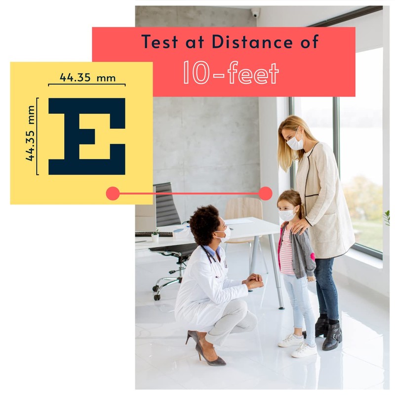 TRUSTY Snellen Eye Chart for Eye Exams at 10 Feet