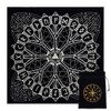 CREATCABIN Altar Cloth Viking Runes Celestial Constellation Tarot Deck Spiritual
