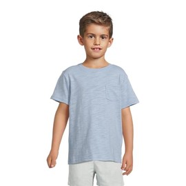Janie and Jack Men's Slub Pocket Tee (Toddler/Little Big Kids), Blue