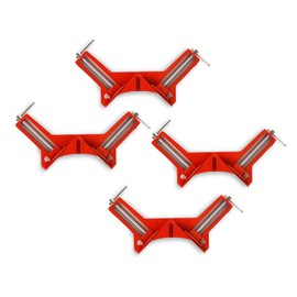 ZAWELIYO 4 Abrazaderas de ángulo de 90 Grados, Juego de 4 Prensa Esquinera Profesional con Mandíbula Ajustable Abrazaderas Esquineras Abrazadera de Esquina Fuerte para Carpintería