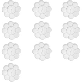 10 Pcs Paint Tray Palettes with 8 Wells,Plastic Paint Mixing Tray,Artists Paint Palettes,Colour Palette,Watercolor Palette Painting Tray For DIY(dia 13cm)