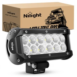 Nilight Led Pods 36w 6.5Inch 2800LM Flood Off Road Driving Fog Light Bar Work Lighting for Truck Tractor Pickup Boat SUV ATV UTV 4WD Car 4x4 Van Camper Motorcycle Dirt Bike Golf Cart 12V 24V