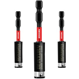 Geinxurn 3Inches Impact Magnetic Screwdriver Bit Holders, 3PACK Extension Socket Drill Bit Holder S2 Alloy Steel Hex Shank Quick-Change Drill Bit Guide