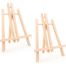 2 Mini Easel Wooden Small Easel for Pictures Table Easel Stand for Table Painting Display Canvas Stand (Art Deco)