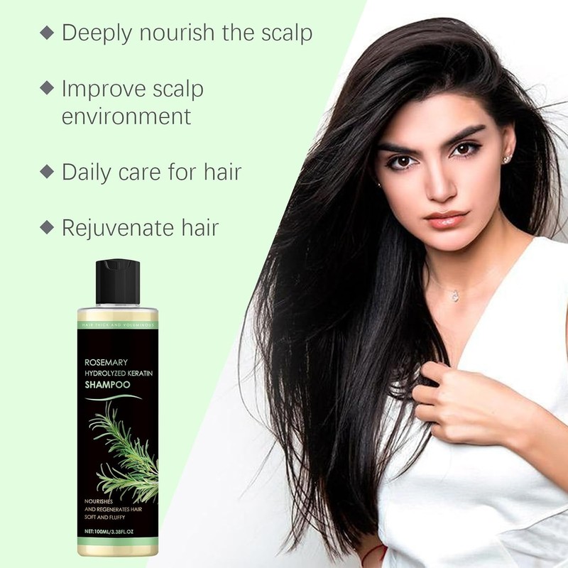 Champú para el crecimiento del cabello de romero,engrosamiento (5pcs)