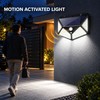 100-LED Solar Motion Sensor Wall Lights, 270° Wide Angle, 1/2/4/6-Pack