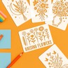 beinkmake 15Pcs Flower Bouquet Stencil PET Painting Templates Moon Inlay