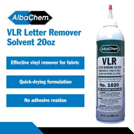 AlbaChem VLR Vinyl Letter Remover 20 Fl Oz Powerful Residue Remover for Fabrics