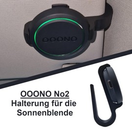 Kstar Mount for OOONO NO2 CO Driver, for attaching to the sun visor, extra stable holder made of UV and heat-resistant material, robust and durable. Made in Germany.