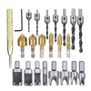 23PCS Hole Drilling Bit Set Stainless Steel Brass 1/4in Hex