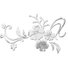 Acrylic Mirror Wall Sticker Removable 3D Wall Decal for Living Room Bedroom Bathroom Studio