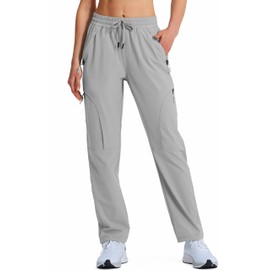 Women's Hiking Pants Quick Dry Lightweight Cargo Pants UPF 50 Water Resistant Zipper Pockets for Golf Travel Work Camping