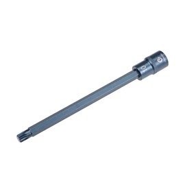 TOP-VIGOR Triple Square Spline Bit Socket, 1/2" Drive x M10 (10mm) CR-V Key Socket, Premium S2 Steel Bits, Bit with 8" Length for Car, Trucks Repair(for Hand Use Only)