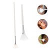 Healvian 2pcs Fan Shaped Facial Mask Brush Comfortable Grip Applicator