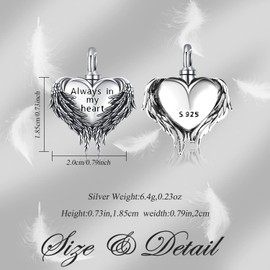 Odinstone Tree of Life Urn Pendant, Women's Tree of Life Necklace, Ash Necklace Pendant for Women with Abalone Bowl, Ash Jewellery to Fill with Filling Set, Sterling Silver, No Gemstone