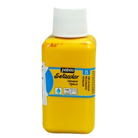 Pebeo Setacolor Opaque Fabric Paint 250-Milliliter Bottle, Butter Cup