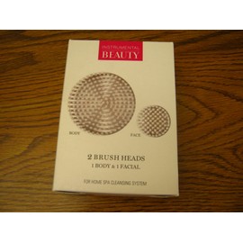 LORNAMEAD 1 INSTRUMENTAL BEAUTY BRUSH HEADS-1 BODY & 1 FACIAL HOME SPA CLEANSING SYSTEM