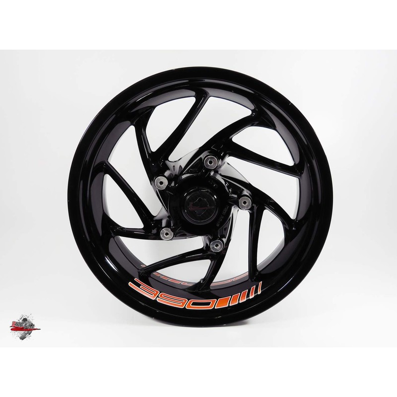 BIKE-label Rim well sticker, orange, compatible with KTM 390 Duke
