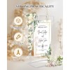 RARTOP Elegant White Wedding Easel Stand, Adjustable 30x20x68 in Welcome