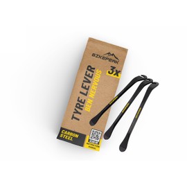 BikePeak Ben Nervous Carbon Steel Tyre Levers - Set of 3 for Stable and Easy Tyre Assembly - Can be Used for Mountain Bike, Road Bike, City Bike, E-Bike or Children's Bicycle
