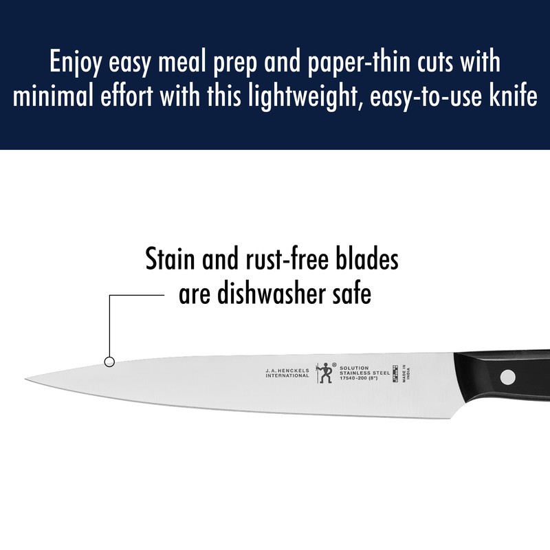 HENCKELS Solution Razor-Sharp 8-inch Carving Knife, German Engineered Informed by